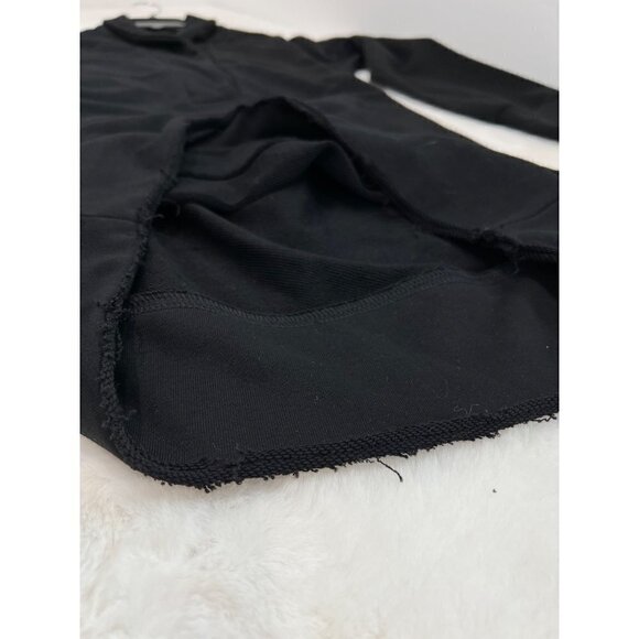 NWOTD Naked Wardrobe Size L Shawl Collar Long Sleeve Minidress Black - Picture 9 of 14